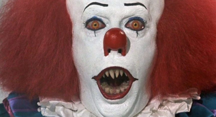 Pennywise from the novel by Stephen King showing off his pearly whites.