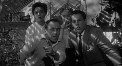 Miles, Becky, and two of their friends looking worried