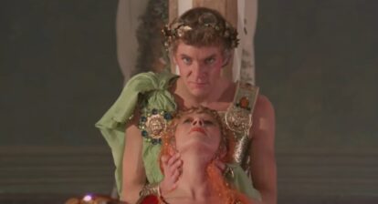 Malcolm McDowell stars as the infamous emperor in the equally infamous 1979 film "Caligula."