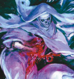 Ghostly Nun Clutches bloody intestines in alternate cover art from Estuary